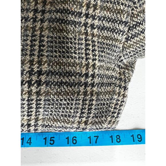 Vintage LL Bean Blazer Womens Button‎ Front Plaid Jacket Long Sleeve Brown 16P - Picture 6 of 7